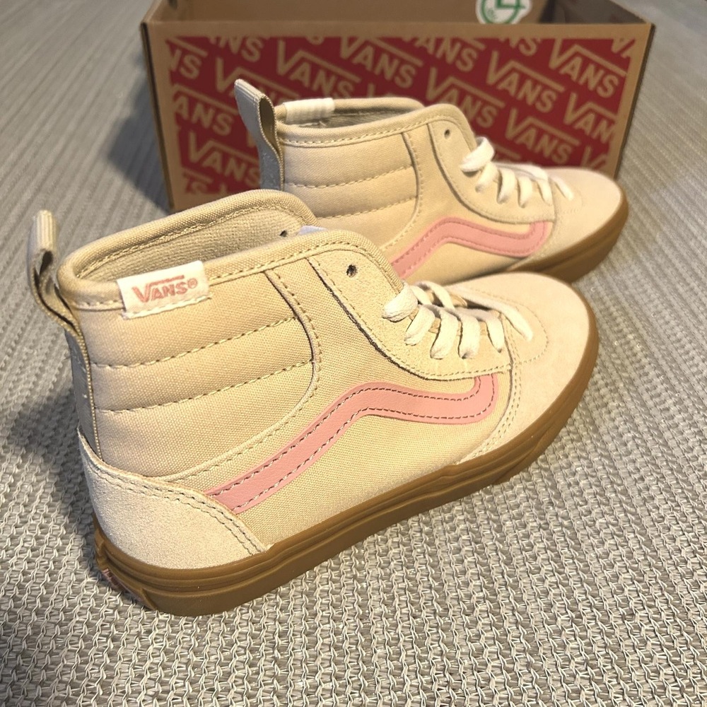 Vans Ashwood Hi Decon Oatmeal Gum Pink Youth Size 2.0 VN000E8K2LH